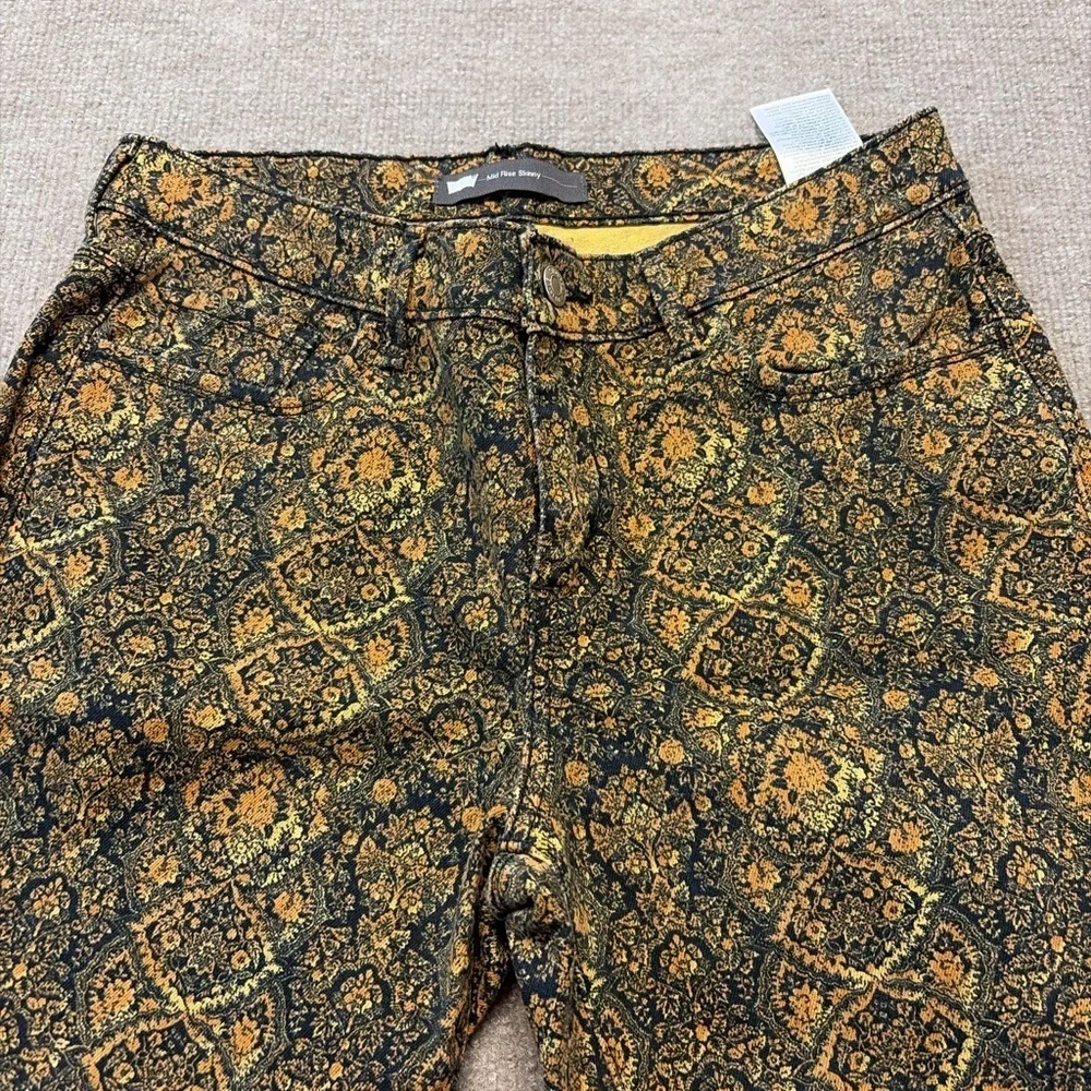 Levi’s Mid Rise Skinny Brocade Tapestry Pants W30 L32 Boho Y2K 2010s 1966